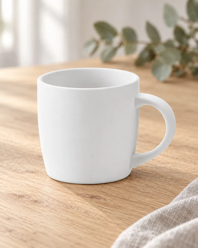 Frühstücksbecher 400 ml aus Rohkeramik zum Bemalen