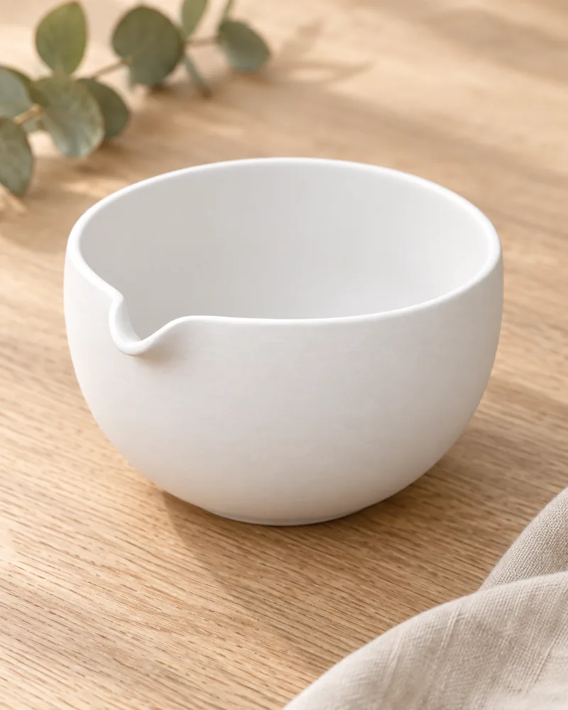 Matcha-Schale aus Rohkeramik zum Bemalen