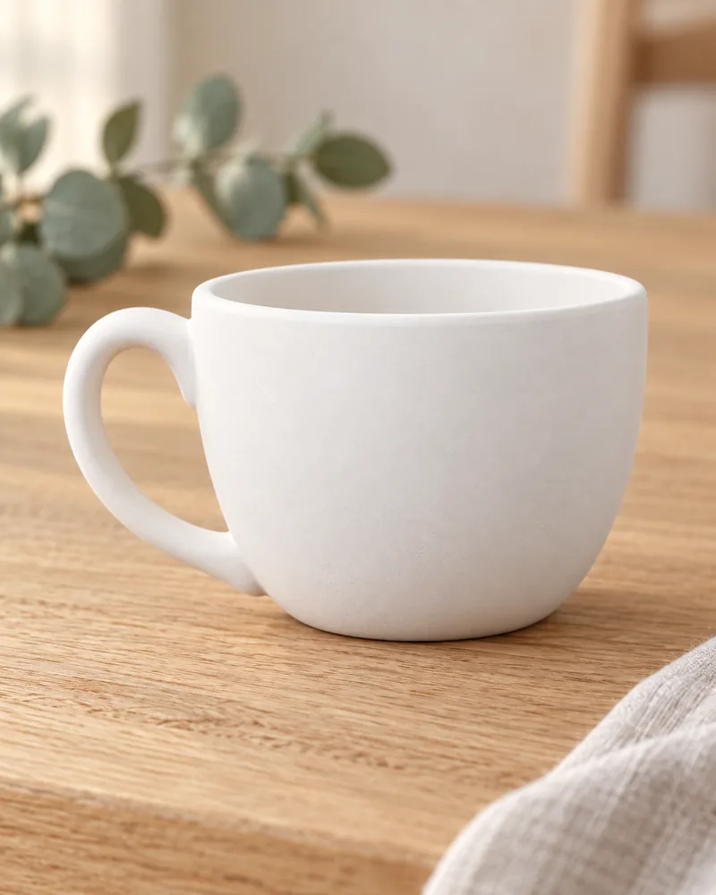 Kleine Tasse 150 ml aus Rohkeramik zum Bemalen