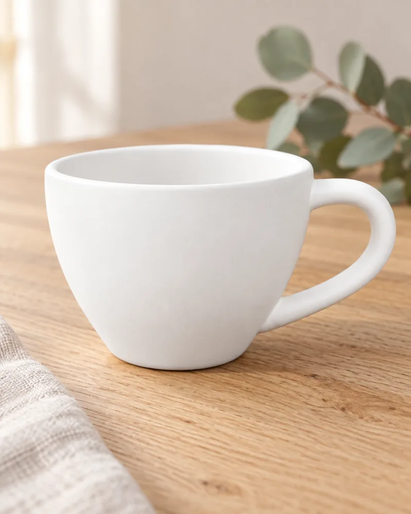 Wiener-Melange-Tasse 300 ml aus Rohkeramik zum Bemalen